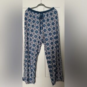 Blue and White Sleepwear Pants